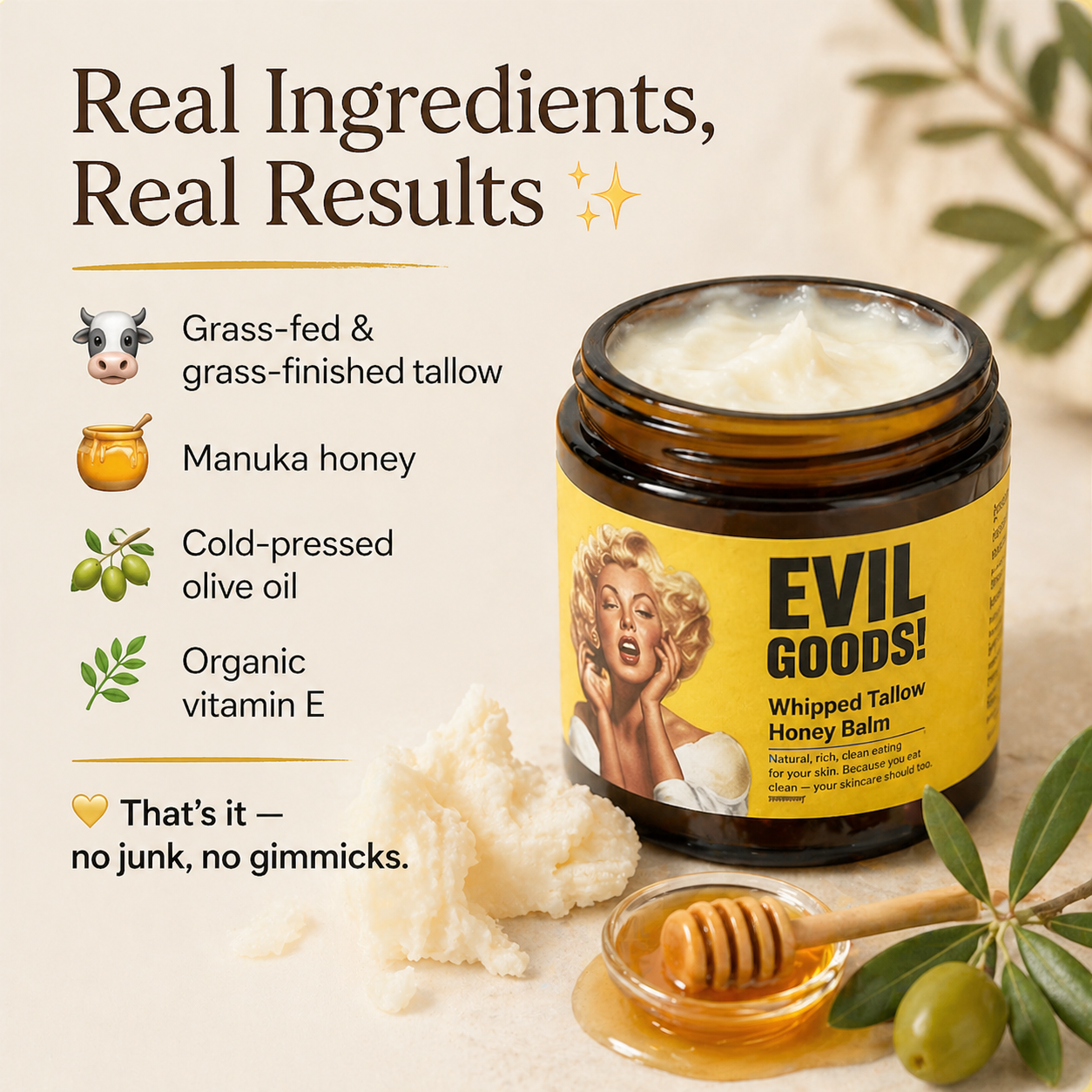Whipped Tallow & Manuka Honey Moisturizer